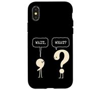 Attendez Quoi ? Question Virgule Ponctuation Grammaire Linguistique Coque pour iPhone X/XS