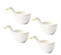 Attendre Fly 4 pcs mignon Forme de canard en céramique bols à dessert/assaisonnement Vaisselle/ramequins/ketchup Soucoupe/thé Supports pour salade Pudding Yoghourt Meilleur pour la maison de cuisine
