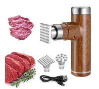 Attendrisseur de viande électrique, gadget de cuisine portable avec tête de marteau amovible en acier inoxydable, 6 niveaux réglables pour attendrir la viande