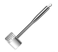 Attendrisseur de viande en acier inoxydable 316 avec tête de maillet double face, pilon robuste pour attendrir les steaks, le poulet et d'autres viandes, surfaces texturées et plates