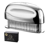 Attendrisseur de viande en acier inoxydable avec aiguilles ultra tranchantes - Marteau de cuisine professionnel - Outil pour bœuf/poulet/porc/veau - Poignée ergonomique - Nettoyage facile