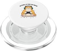 Attends Je Finis Ma Partie Drôle Humour Gaming Chat Gamer PopSockets PopGrip pour MagSafe