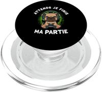 Attends Je Finis Ma Partie Drôle Humour Gaming Chien Gamer PopSockets PopGrip pour MagSafe