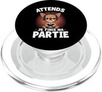Attends Je Finis Ma Partie Drôle Humour Gaming Chien Gamer PopSockets PopGrip pour MagSafe