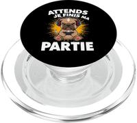 Attends Je Finis Ma Partie Drôle Humour Gaming Chien Gamer PopSockets PopGrip pour MagSafe