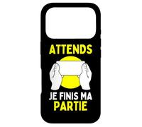 Attends Je Finis Ma Partie: Gamer Cadeau pour Joueur Console Coque pour iPhone 17 Pro