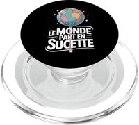 Attends Je Finis Ma Partie Humour Gamer Jeux Vidéo PopSockets PopGrip pour MagSafe