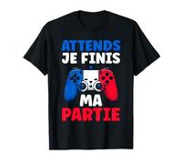 Attends Je Finis Ma Partie Humour Jeux Vidéo Enfant Gamer T-Shirt
