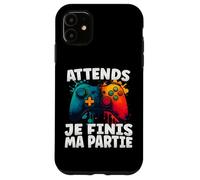 Attends Je Finis Ma Partie Humour Jeux Vidéo Gaming Garçon Coque pour iPhone 11