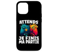 Attends Je Finis Ma Partie Humour Jeux Vidéo Gaming Garçon Coque pour iPhone 12/12 Pro