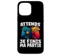 Attends Je Finis Ma Partie Humour Jeux Vidéo Gaming Garçon Coque pour iPhone 13 Pro Max