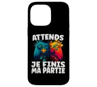 Attends Je Finis Ma Partie Humour Jeux Vidéo Gaming Garçon Coque pour iPhone 14 Pro Max