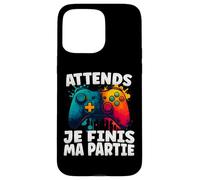 Attends Je Finis Ma Partie Humour Jeux Vidéo Gaming Garçon Coque pour iPhone 15 Pro Max