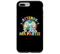 Attends Je Finis Ma Partie Humour Jeux Vidéo Gaming Garçon Coque pour iPhone 7 Plus/8 Plus