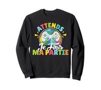 Attends Je Finis Ma Partie Humour Jeux Vidéo Gaming Garçon Sweatshirt