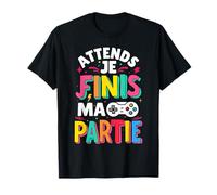 Attends Je Finis Ma Partie Humour Jeux Vidéo Garçon Gamer T-Shirt