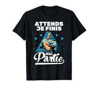 Attends Je Finis Ma Partie Humour Jeux Vidéo Garçon Gamer T-Shirt