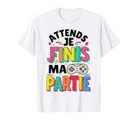 Attends Je Finis Ma Partie Humour Jeux Vidéo Garçon Gamer T-Shirt