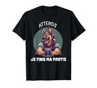 Attends Je Finis Ma Partie, Jeu Vidéo Game Malinois Chien T-Shirt
