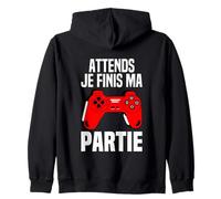 Attends Je Finis Ma Partie Jeu Video Gaming Joueur Console Sweat à Capuche