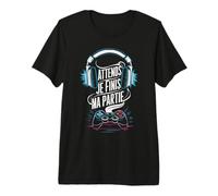 Attends Je Finis Ma Partie, Jeu Vidéo Garçons Filles Gamer T-Shirt Haut de Gamme