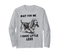 Attends-Moi, J'Ai de Petites Jambes, drôle de Basset Hound Manche Longue