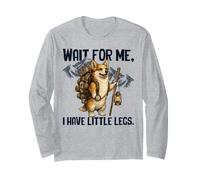 Attends-Moi, J'Ai de Petites Jambes, drôle de Chien Corgi, Short People Manche Longue