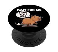 Attends-Moi, J'Ai de Petites Jambes Funny Capybara Short People PopSockets PopGrip Adhésif