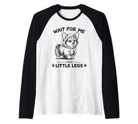 Attends-Moi, J'Ai de Petites Jambes Funny Corgi Slow Runner Manche Raglan