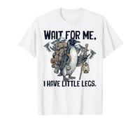 Attends-Moi, J'Ai de Petites Jambes Funny Penguin Short People T-Shirt
