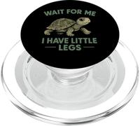 Attends-Moi, J'Ai de Petites Jambes - Mème Amusant et Mignon en Forme de Tortue PopSockets PopGrip pour MagSafe