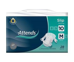 Attends Slip Active 10 Medium 28 Pièces