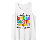 Attention à Kindergarten Here I Come Funny Kids Back to School Débardeur