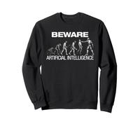 Attention à l'intelligence Artificielle | Funny Evolution Anti-IA Sweatshirt