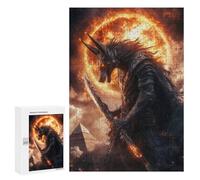 Attention À Offrir - Dark Fantasy Monster Artwork, Puzzle Décoratif en Bois, 300 PCS - pour des Soirées Calmes Et Concentrées