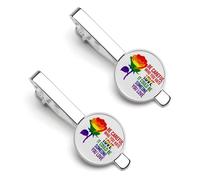 Attention à qui vous détestez, cela pourrait être la personne que vous aimez. Lot de 6 pinces à cravate argentées rondes pour homme, avec 2 épingles à cravate pour mariage, anniversaire, affaires, rem