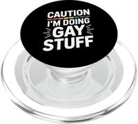 Attention Amusante : Je Fais des Trucs Gay en Disant la fierté LGBT PopSockets PopGrip pour MagSafe