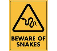 Attention, Attention Aux Serpents Panneau D'Avertissement Plaque Metal Rétro Métallique Panneau Vintage Plaque Décoration Pour Salon Bar Pub Café M