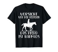 Attention au Cavalier Le Cheval est Inoffensif T-Shirt Graphique avec Valeur
