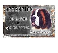 Attention au chien chien saint bernard - pré perforée et vis données. De 30 cm à 15 cm…