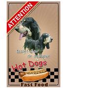 Attention au chien personnalisée basset de gascogne - pré percée et vis données. De 30 cm à 15 cm…