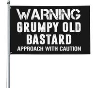 Attention Aux Vieux Grincheux ! Approchez Avec Prudence ! Cadeaux Amusants Drapeau De Festival Avec Œillets Drapeaux Résistant Aux Intempéries Bannières 90X150Cm Pour Plage Vacances Clubs