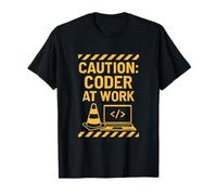Attention : Avertissement du Code de Danger du codeur au Travail T-Shirt