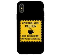 Attention, ce Comptable Peut ne Pas être Un Amateur de café caféiné Coque pour iPhone X/XS