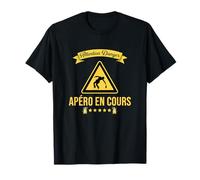 Attention danger apéro en cours cadeau bière alcool humour T-Shirt