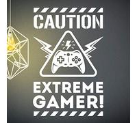 Attention extrême joueur sticker mural décoratif garçon chambre à coucher jeu art mural décoration chambre enfants enfants décoration chambre stickers ados joueurs garçon affiches boy decal