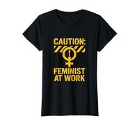 Attention : féministe au Travail - Girl Power Graphic T-Shirt