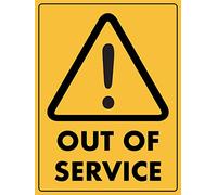 Attention Hors Service Panneau D'Avertissement Affiche Poster Plaque Métal Mur Affiche Métallique Panneau Pour Intérieur Extérieur 20X30cm