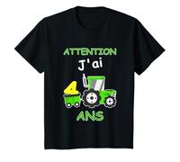 Attention J'Ai 4 Ans Tracteur Cadeau D'Anniversaire Enfants T-Shirt