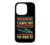 Attention, J'Ai Mon Trombone et Je n'ai Pas Peur de l'utiliser Coque pour iPhone 14 Pro